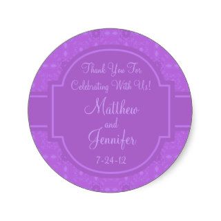 Custom Wedding Favor Labels Round Sticker