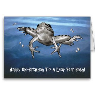 Leap Year Birthday Happy Un Birthday Leaping Frog Greeting Cards