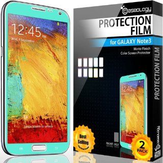 [2 Pack] Caseology Samsung Galaxy Note 3 Crystal Clear HD Clarity Front Color Screen Protector (Turquoise Mint) [Made in Korea] + [Lifetime Warranty] (for Verizon, AT&T Sprint, T mobile, Unlocked): Cell Phones & Accessories