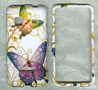 butterfly rose Samsung Galaxy Precedent Straight Talk Phone Cover hard skin case: Cell Phones & Accessories