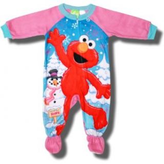 Sesame Street "Elmo's Snow Dance" Footed Blanket Sleeper for Infant Girls   24 Months: Clothing
