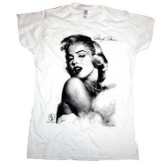 Urban Shaolin Womens Marilyn Monroe Inspired Fitted T Shirt, White at  Womens Clothing store