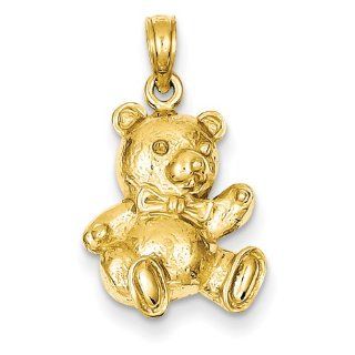 14k Teddy Bear Pendant   Measures 23x13mm   JewelryWeb: Jewelry