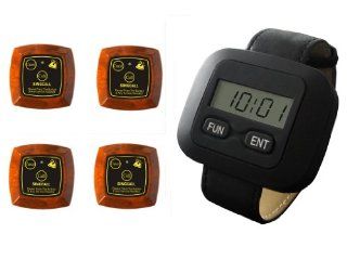 SINGCALL.Wireless Calling System.for Hotel.Conference Room Calling System,Pack of 1 pc Watch Display and 4 pcs Buttons.: Camera & Photo