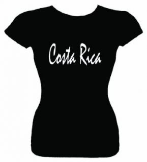Junior's T Shirt (COSTA RICA) Fitted Girls Shirt: Clothing