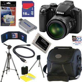 Nikon COOLPIX P510 16.1 MP CMOS Digital Camera with 42x Zoom and "GPS" (Black) + EN EL5 Battery + 9pc Bundle 16GB Deluxe Accessory Kit : Digital Slr Camera Bundles : Camera & Photo