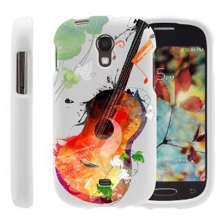 MINITURTLE, Slim Fit Graphic Design Image 2 Piece Snap On Protector Hard Phone Case Cover, Stylus Pen, and Clear Screen Protector Film for Prepaid Android Smartphone Samsung Galaxy Light SGH T399 /T Mobile (Serene Guitar): Cell Phones & Accessories