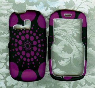 Purple Dot snap on case Samsung r355 R355c Straight Talk Phone Cover: Cell Phones & Accessories