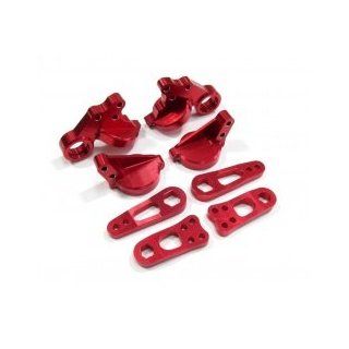 GPM Racing #CR027R Aluminum Front / Rear Spring Holder 8 Pieces Set Red for Tamiya CR01: Toys & Games