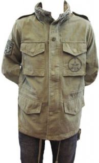 Obey/Al Rockoff Make Art Not War Men's M65 Military jacket (Small, Army) at  Mens Clothing store