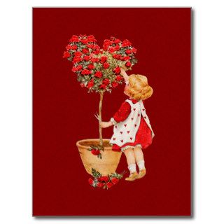 Heart Shaped Topiary Postcards