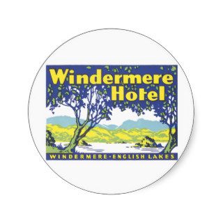 England Lake District Windermere Hotel Sticker