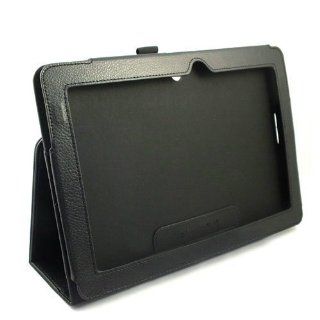 Generic Stand Folio Smart Leather Holder Case Cover Compatible for Asus FonePad HD 7 ME372CG ME372 Tablet Color Black: Computers & Accessories