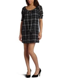 Kensie Girl Juniors Loose Weave Plaid Dress, Black Multi, X Small at  Womens Clothing store