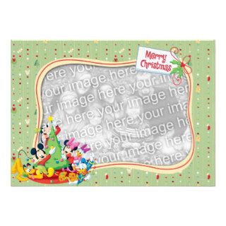 Mickey and Friends: Merry Christmas Card Personalized Announcements