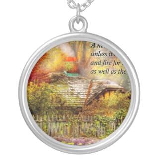 Inspirational   Home is where it's warm inside Custom Necklace