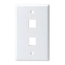 Cooper 5520LAMSP Electrical Wall Plate, 1Gang QuickPort Two Port MidSize Light Almond