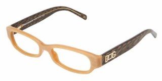 Dolce & Gabbana Women's 3064 Beige / Brown Horn Frame Plastic Eyeglasses, 49mm: Health & Personal Care
