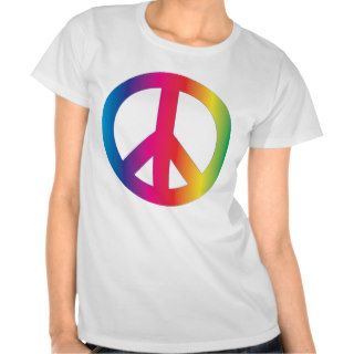 Peace Sign ~ Tie Dye Groovy Colors T Shirt