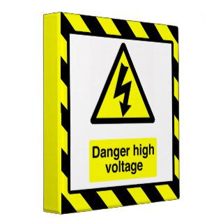 Danger High Voltage Binder