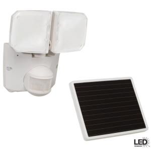 Defiant 180 Degree Outdoor Motion Activated Solar Powered White LED Security Floodlight MSLED1801WDF
