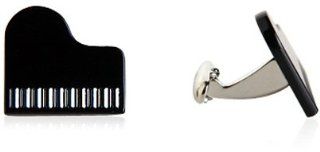 Baby Grand Piano Cufflinks with Gift Box: Cracked Pepper: Jewelry