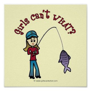 Light Fishing Girl Poster