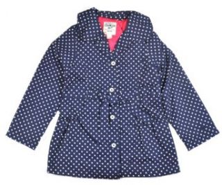 Osh Kosh B'gosh Big Girls Navy Polka Dot Trench Jacket (7): Clothing