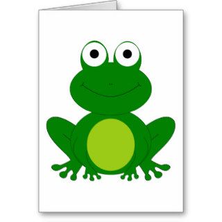 Charming cartoon frog cards