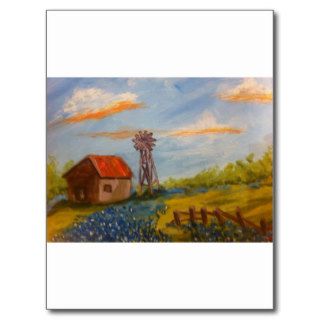 Barn & Bluebonnets Post Cards