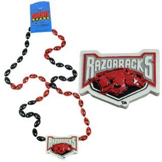 NCAA Arkansas Razorbacks Sport Beads College Football Game Mardi Gras Necklace : Sports Fan Necklaces : Sports & Outdoors