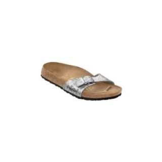 Papillio Sandals ''Madrid'' Birko Flor In Tendril Silver Beige Size 39 EU With A Narrow Insole, 6 N US Shoes