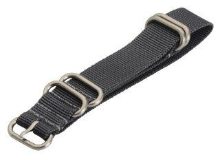 Premium 5 Ring 20mm Solid Grey Urban / Nato Military Nylon Watch Band / Strap Fits All Watches!!! at  Women's Watch store.
