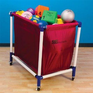 S&S Worldwide Utility Ball Cart : Basketball Storage : Sports & Outdoors