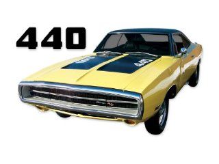 1970 Dodge Charger 440 Hood Numbers Decals Kit   RED: Automotive