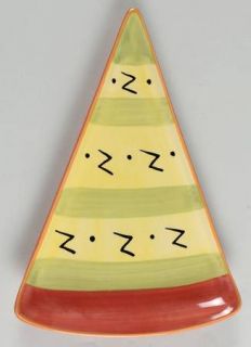 Pfaltzgraff Pistoulet Triangular Shape Slice Plate, Fine China Dinnerware   Ston