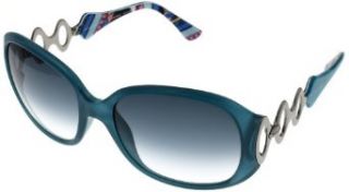 Emilio Pucci Sunglasses Womens EP604S 440 Blue Green: Shoes