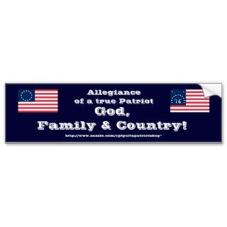 God, Family & Country! Bumper Stickers