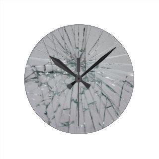 Broken Glass Background Wall Clocks