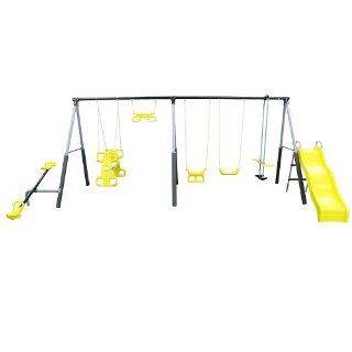 Castleton Swing Set with Slide, SeeSaw and Fun: Toys & Games