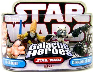 Star Wars Galactic Heroes > Ki Adi Mundi And Commander Bacara Action Figure 2: Toys & Games