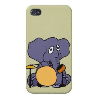 XX  Elephant Playing Drums iPhone 4 Cover