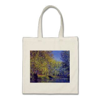 Monet painting bend in river Epte near Giverny Tote Bag