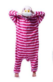 Wantdo Cheshire Cat Kigurumi Adult Cosplay Costumes Pajama PT 044 (Size: XL(Height: 5.84    6.17ft ), RED): Chesire Cat Adult Pajamas: Clothing