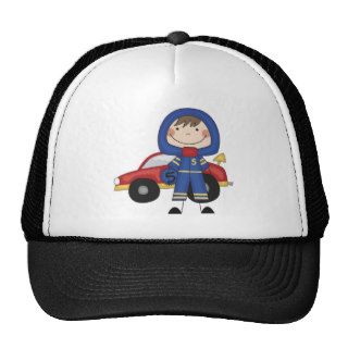 Stick Figure Boy Race Car Driver Tshirts Hats