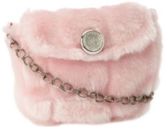 Mud Pie Baby girls Infant Faux Fur Handbag, Pink, One Size Clothing