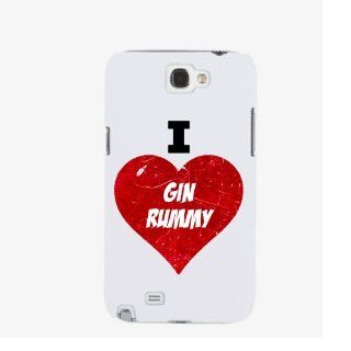 SudysAccessories I Love Heart Gin Rummy Samsung Galaxy Note 2 Case Note II Case N7100   SoftShell Full Plastic Snap On Graphic Case: Cell Phones & Accessories