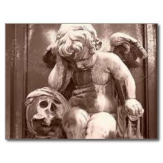 Antique Cherub Statue Post Cards