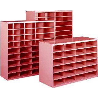 Equipto 41 12 RD Steel Literature Rack, 36" W x 24" H x 12" D, Textured Red: Industrial & Scientific