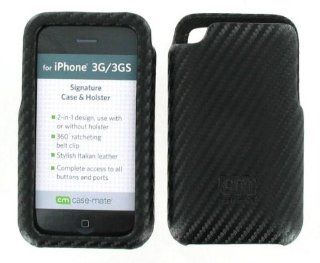 OEM case Mate Carbon Fiber Leather Case for Apple iphone 3G 3GS: Cell Phones & Accessories